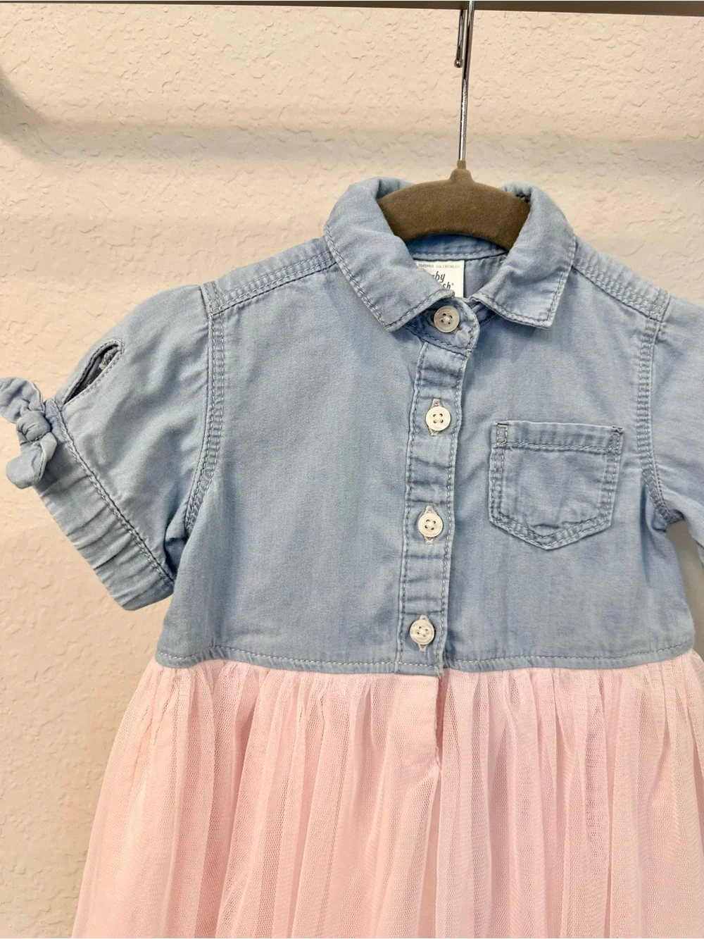 Baby Girl Tulle Short-Sleeve Dress